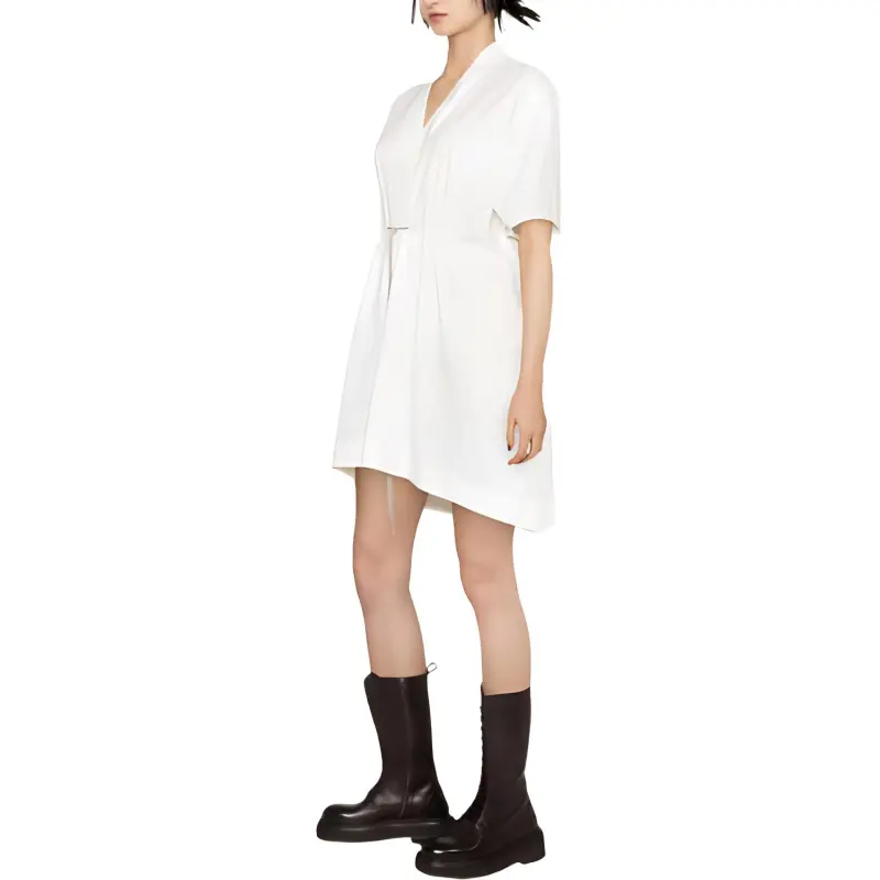 RICK OWENS Short Sleeved Dresses Women's White-3