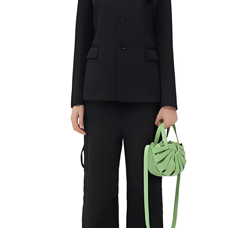 Bottega Veneta Cow Leather Handbag Handbag Women's Green-2