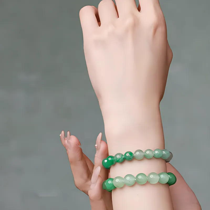 Chongqing Gold Store African Emerald Bracelets Women's-2