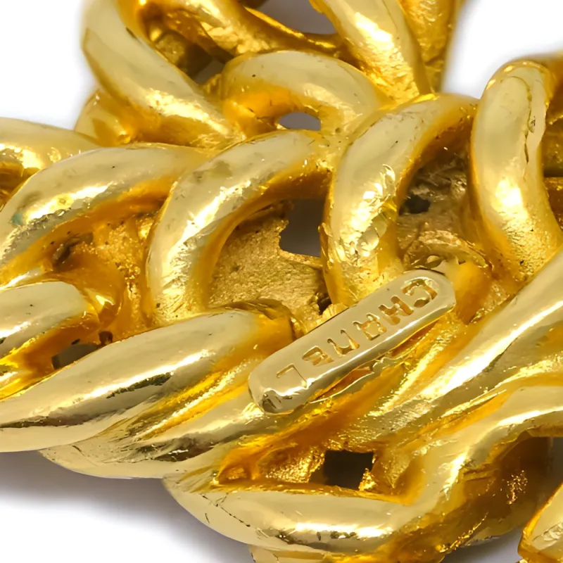 CHANEL 1990 2000s Cc Chain Brooch-2