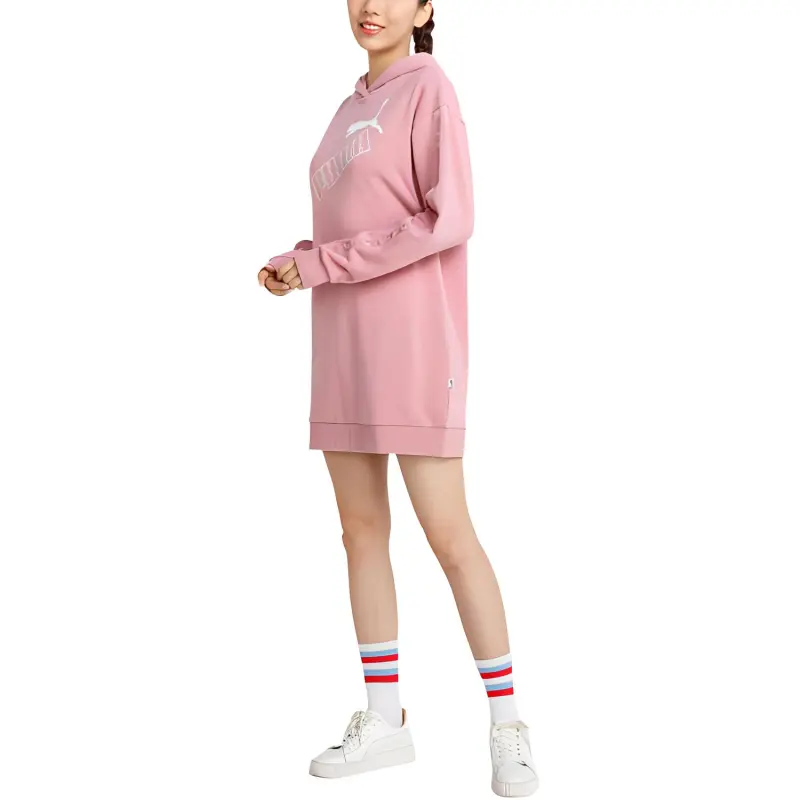PUMA Long Sleeved Dresses Women's Pink Purple-1