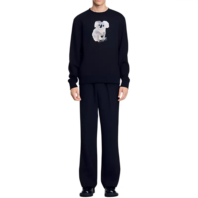 Sandro Sweatshirts Unisex Black-1