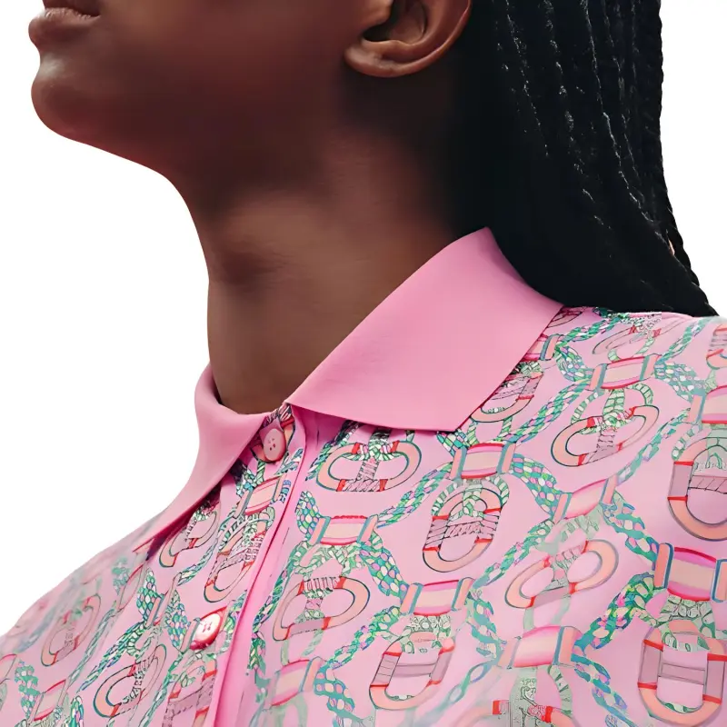 HERMES Polo Shirts Women's Pink-2