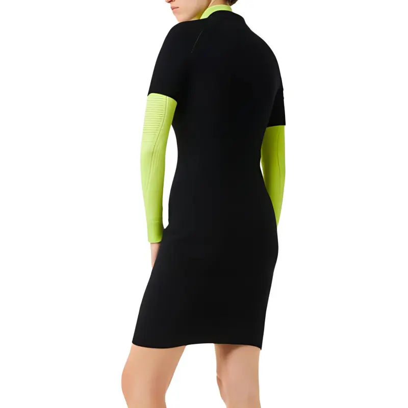 LACOSTE Short-Sleeved Dresses Women's Black-4