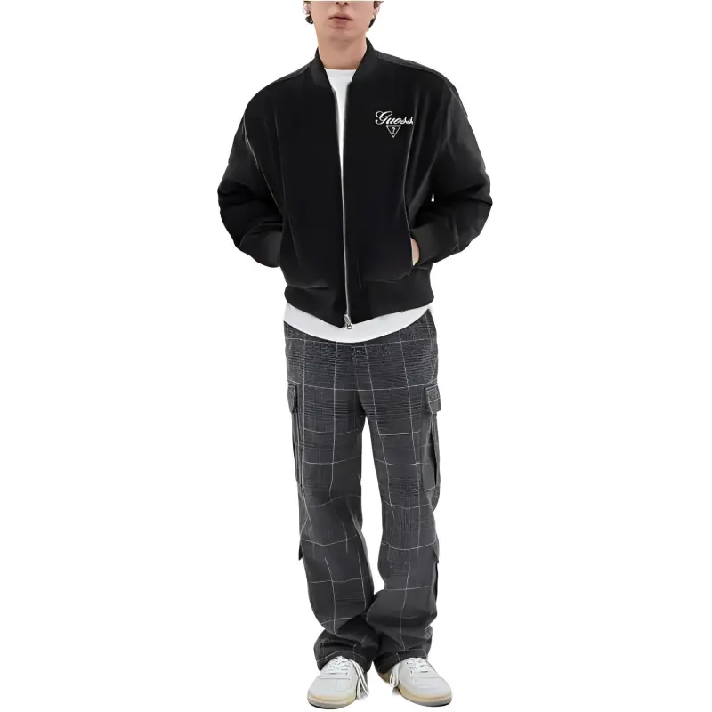 GUESS Reversible Flight Jacket Jackets Coats Men's Black-2