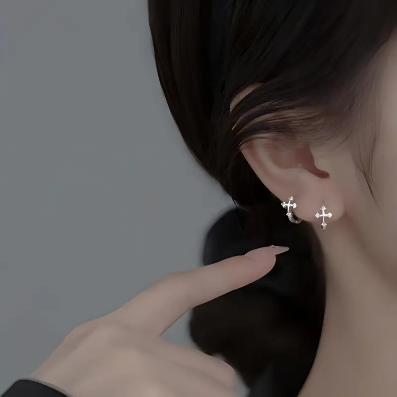 GUDUD Titanium Steel Earrings Women's-4