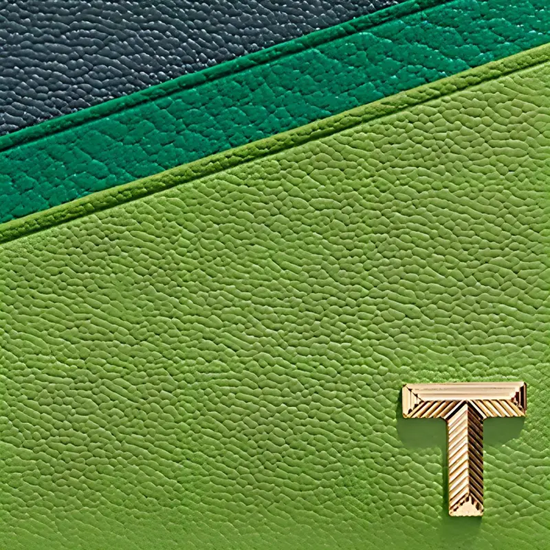 TIFFANY & CO. Tiffany T Goatskin Card Holder Women's Emerald Green-4