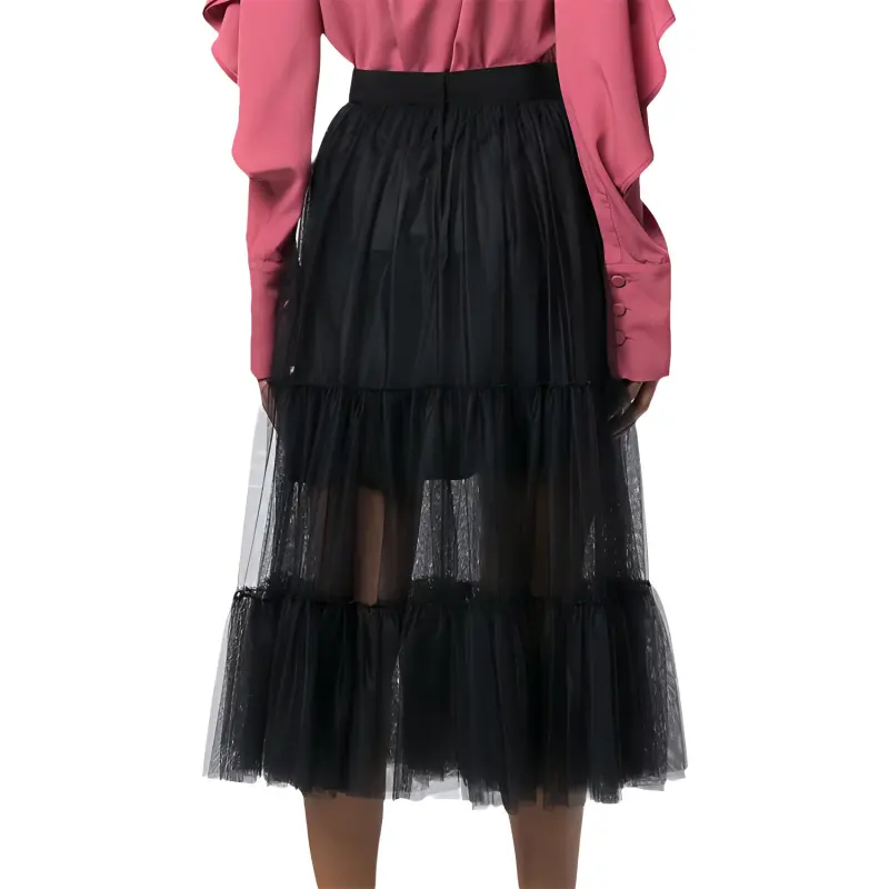 Moncler SS21 Casual Long Skirts Women's Black-2