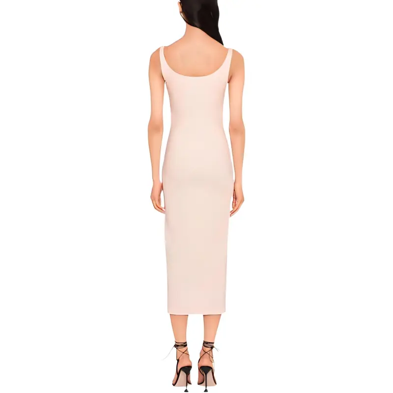 MIU MIU Stretch jersey Keyhole neck Dress-2