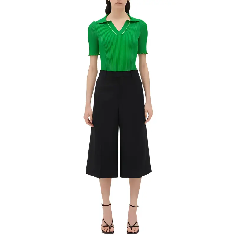 Bottega Veneta Casual Pants Women's Black-2