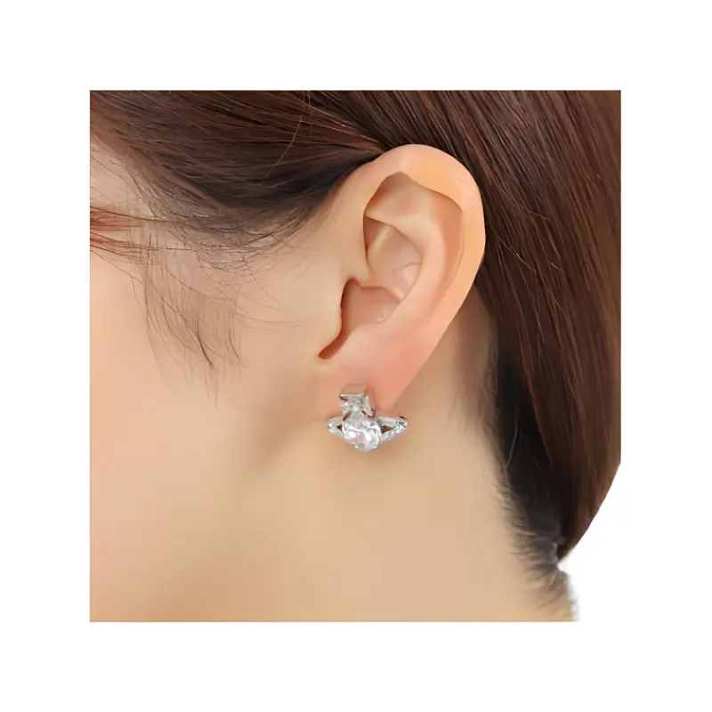 Vivienne Westwood Embellished Orb Plaque Earrings-4