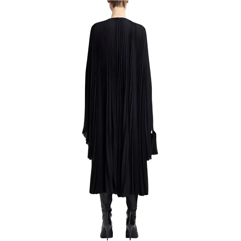 Balenciaga Pleated Wide-sleeve Maxi Dress-1