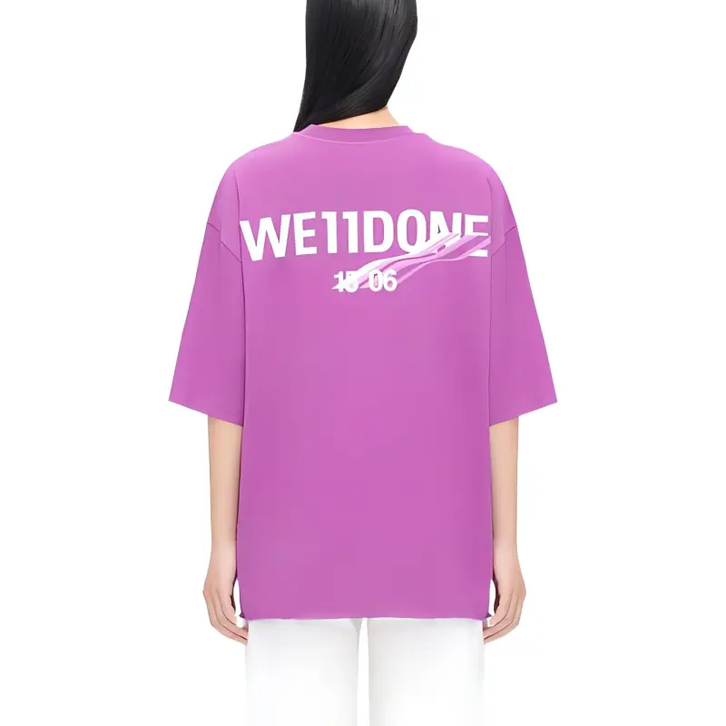 WE11DONE T Shirts Unisex Purple-2