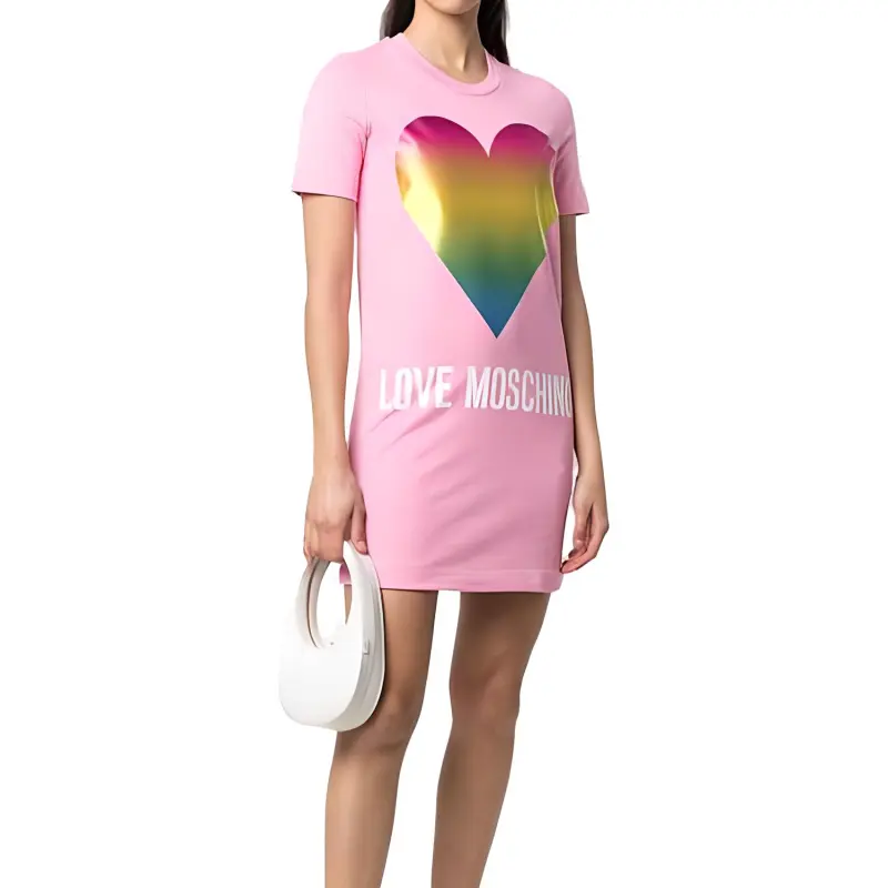 MOSCHINO Short Sleeved Dresses Women's Pink-1