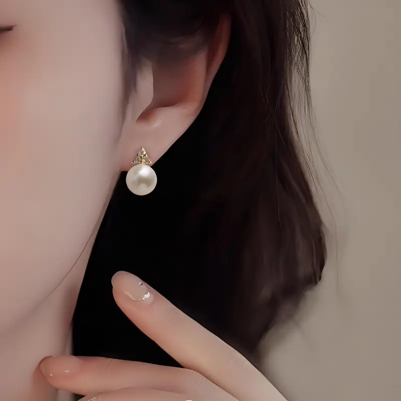 Taste The Color Pearl Stud Earrings Women's-8