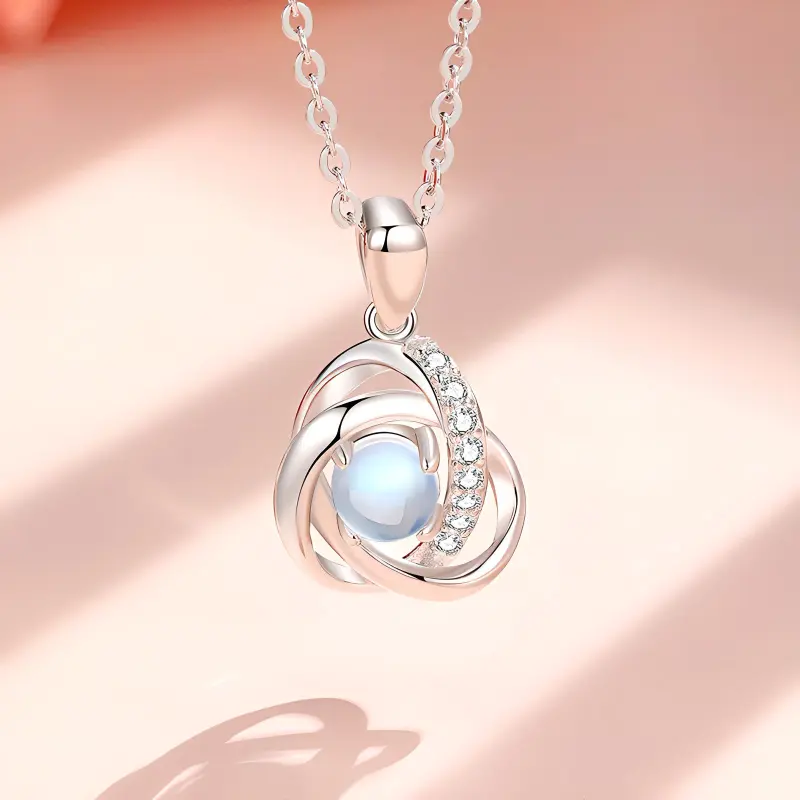 Brilliant Heart S925 Necklaces Women's-2