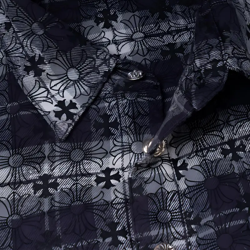 Chrome Hearts FW22 Shirt Unisex Dark Blue-4