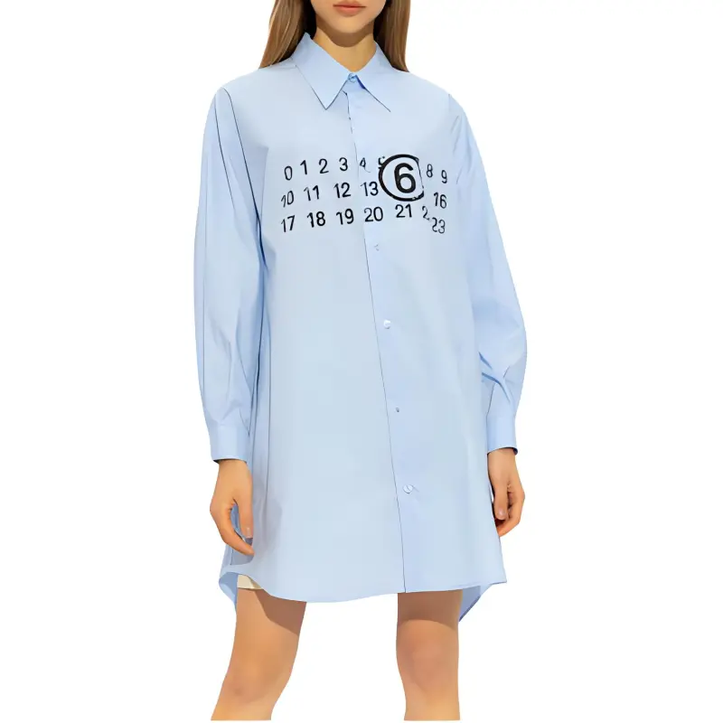 MM6 Maison Margiela Logo print Cotton Dress-2