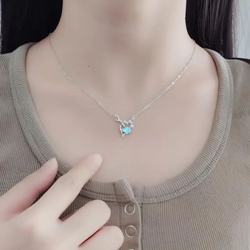 SUCH NICE S925 Silver Necklaces Women's-3