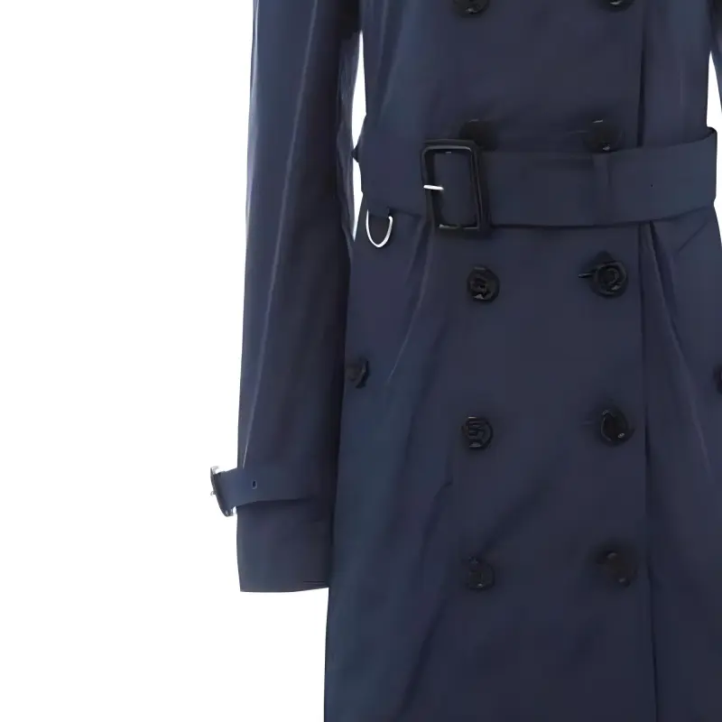 Burberry Trench Coats Women's Navy Blue-4