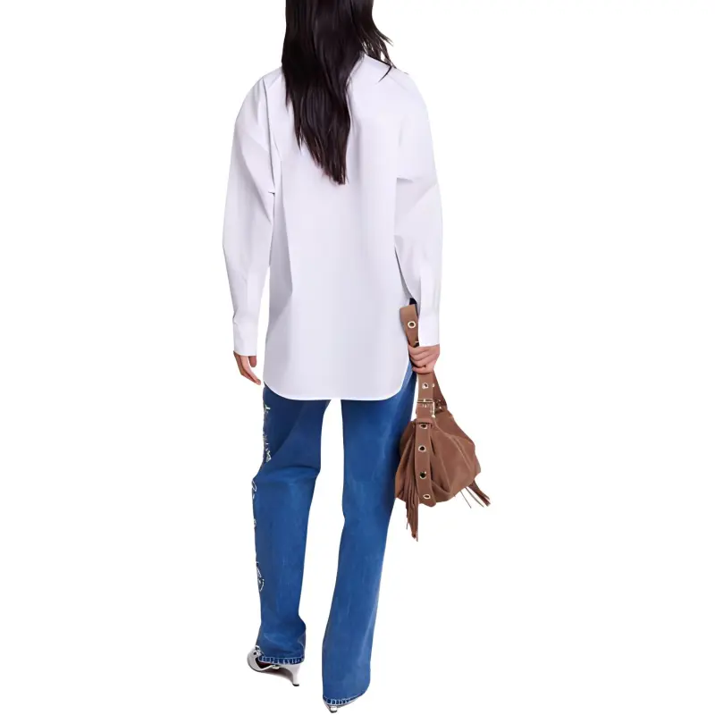 Maje Oversized Poplin Shirt-2