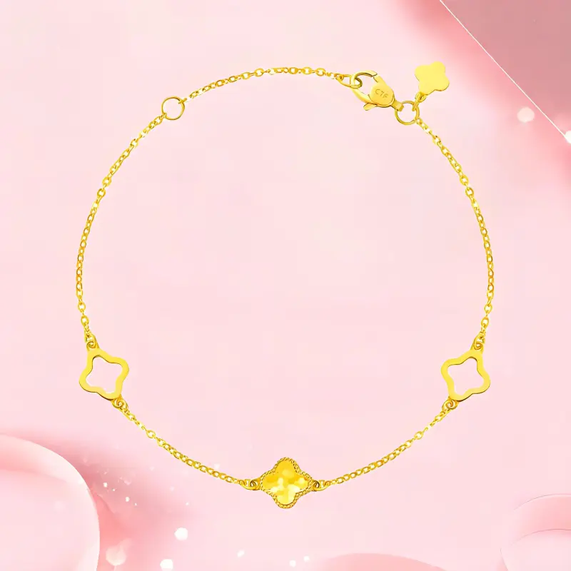 Old Qingyun Silver Building Gold Bracelet Women's-1
