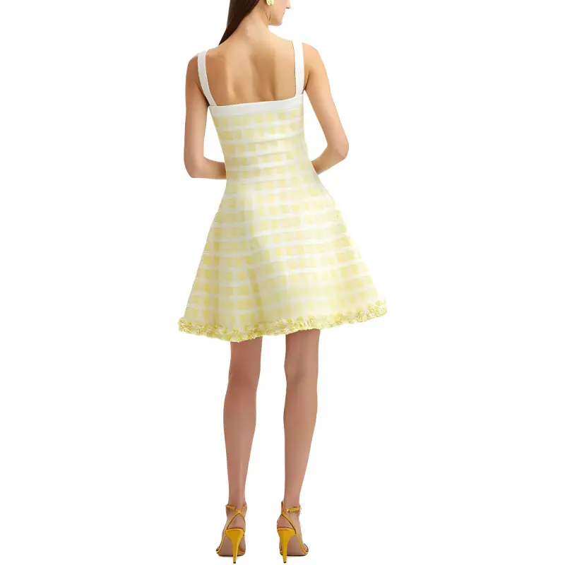 Oscar De La Renta Check pattern Wool Dress-2