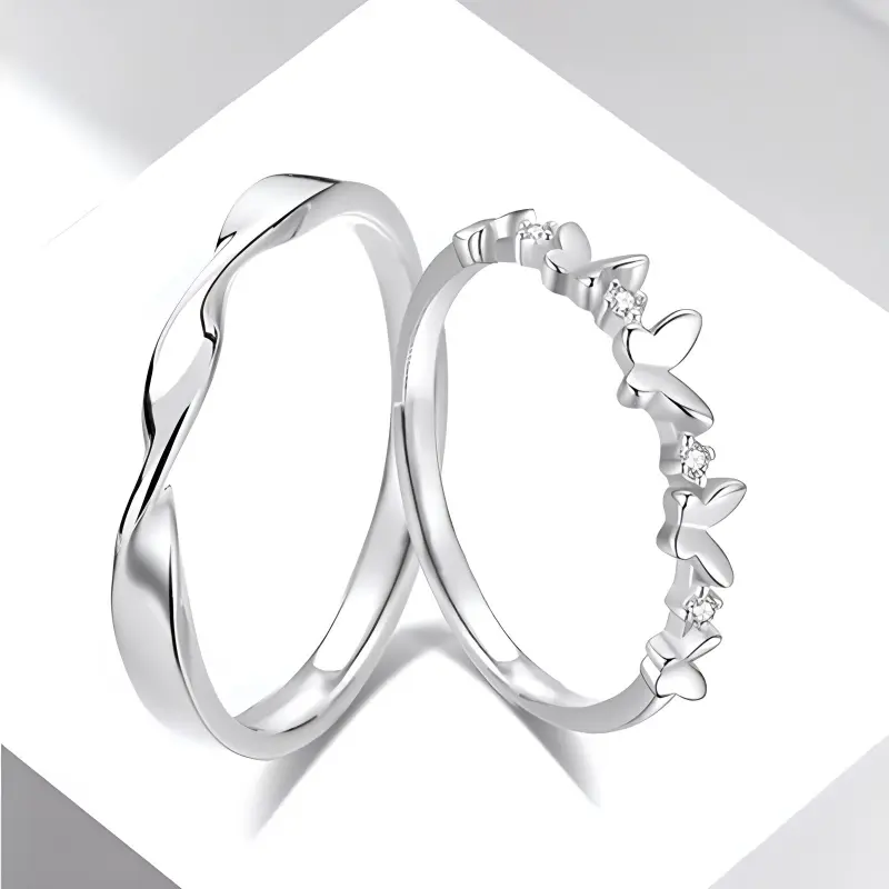 CHINA GOLD 925 Sterling Silver Rings Unisex-3