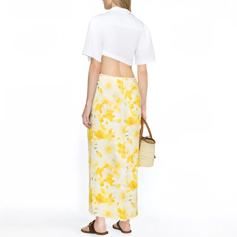 Zimmermann Casual Long Skirts Women's Yellow-2