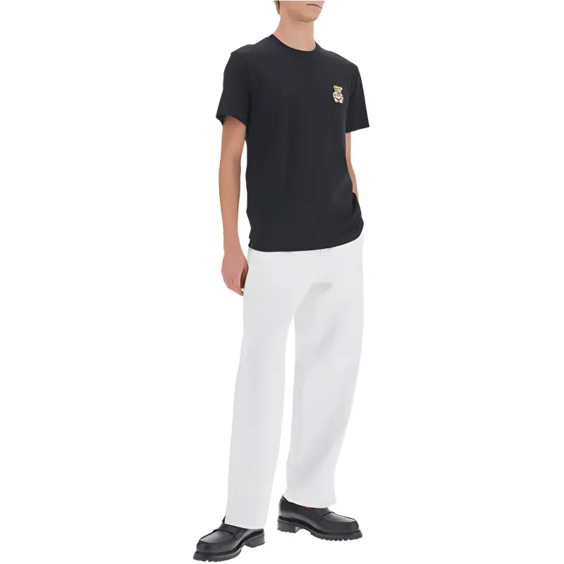 MOSCHINO Teddy Bear patch Cotton T shirt-2