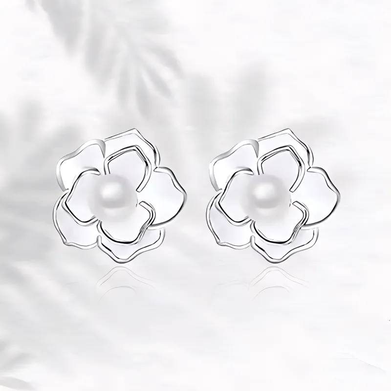Chongqing Gold Store S925 Silver Stud Earrings Women's-1