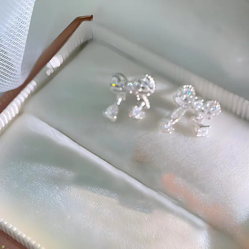 UX S925 Silver Stud Earrings Women's-1