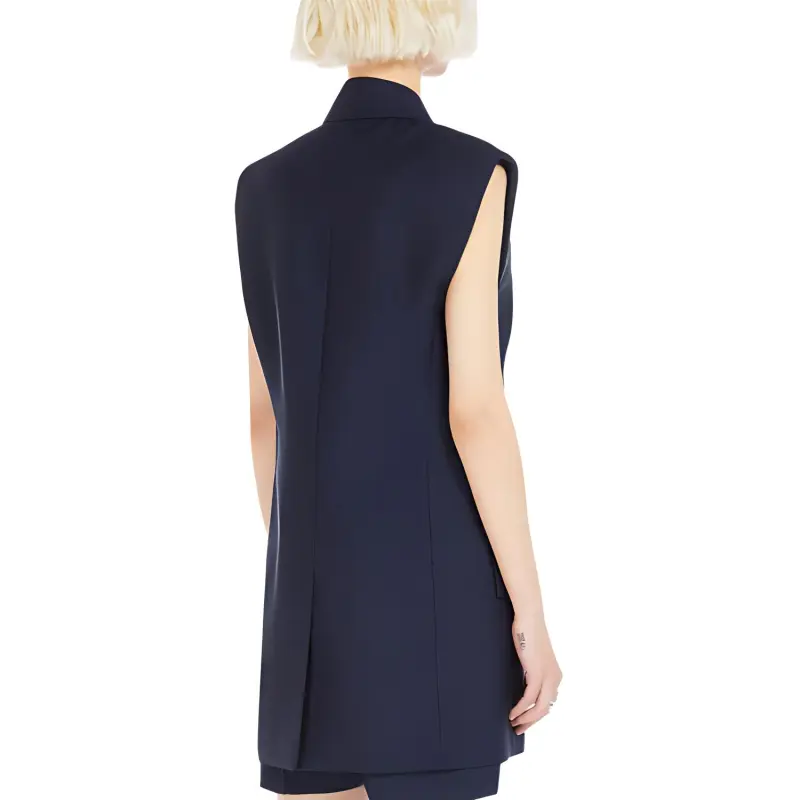SportMa Ilex Collection Sleeveless Tailored Blazer Business Suit Women's Ultramarine-3