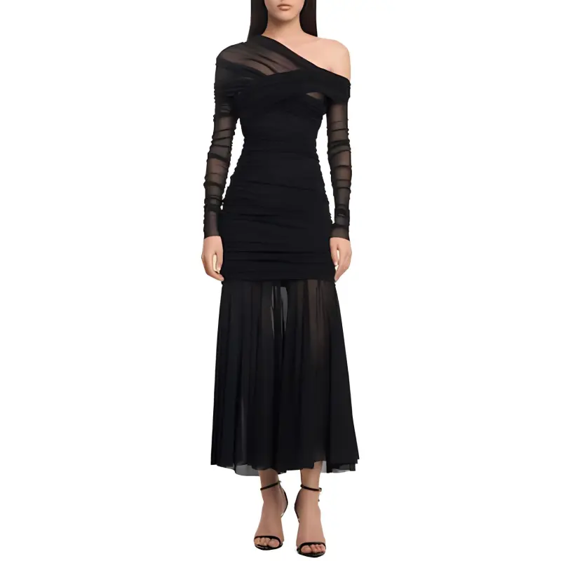 PHILOSOPHY DI LORENZO SERAFINI Long Sleeved Dresses Women's Black-2