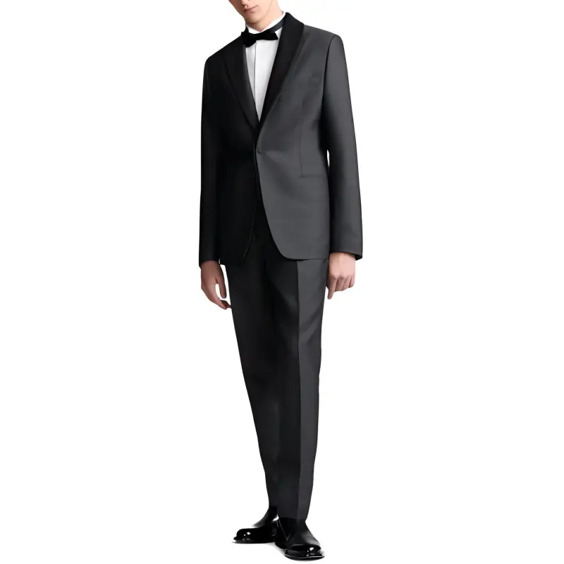 DIOR Jacket With Asymmetric Shawl Collar Business Suit Men's Gray-2