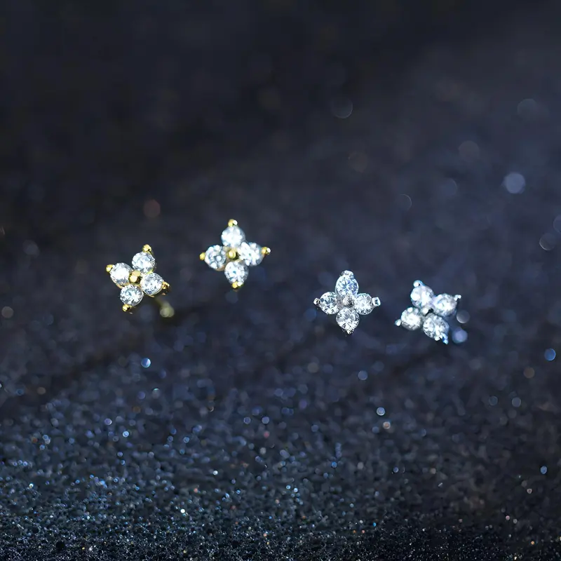 A CONG Studio 925 Sterling Silver Stud Earrings Women's-4