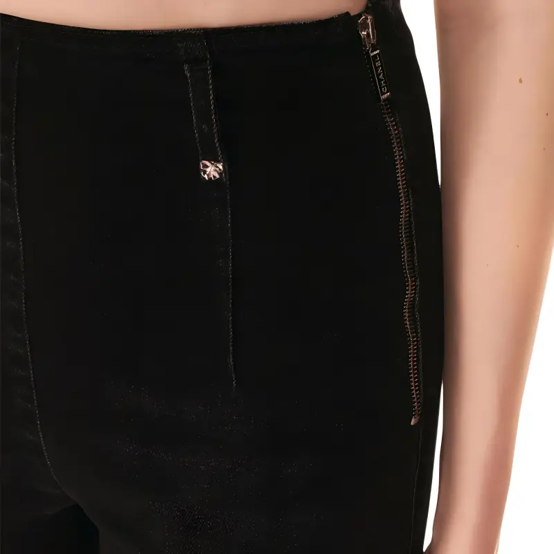 CHANEL 24 New Fall And Winter Arrivals Jeans Women's Black-1
