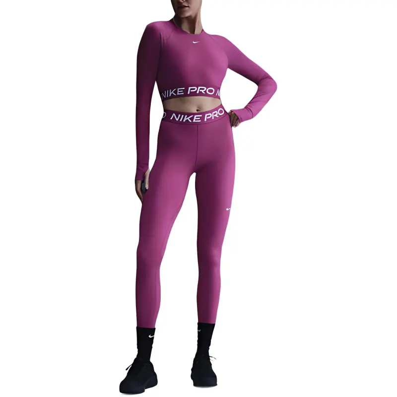 Nike Pro Women's Dri FIT Cropped Long Sleeve Top-1