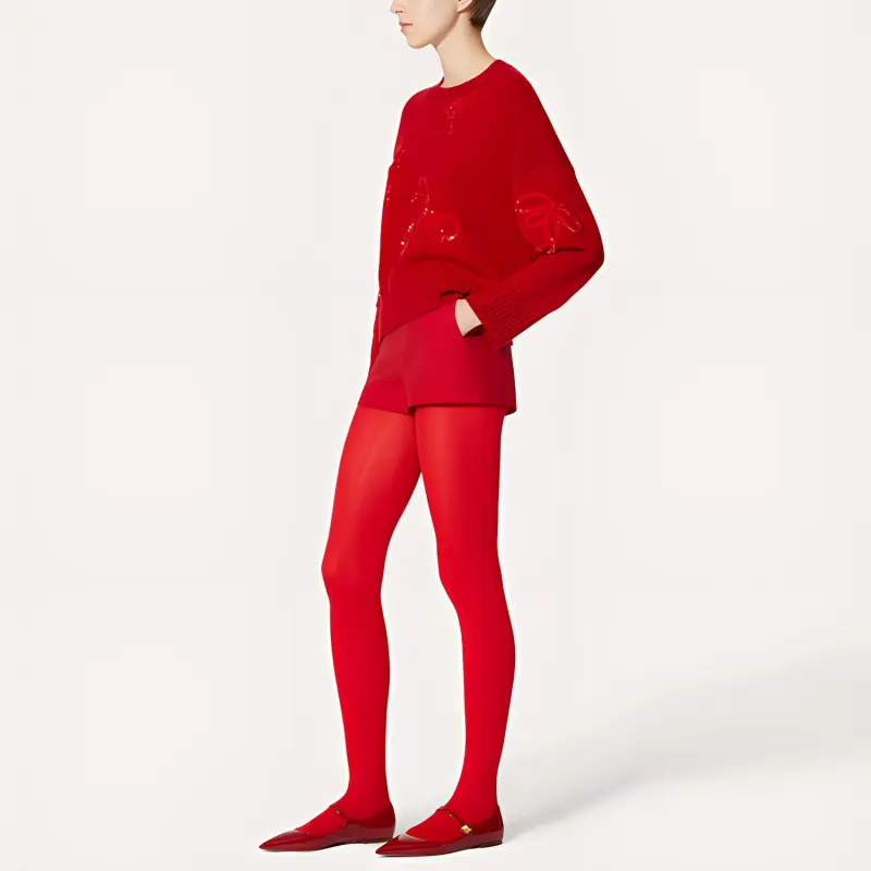 Valentino ROSSO Chinese New Year Cashmere Sweaters Women's Red-3