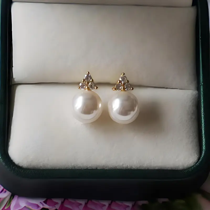 Taste The Color Pearl Stud Earrings Women's-10