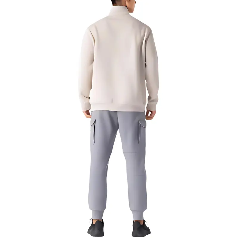 DECATHLON 500 Series DOMYOS Sweatshirt Men's Light White Lime Gray-3