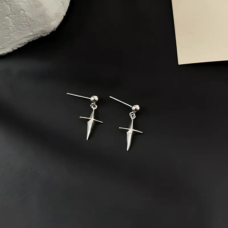 ZWU 925 Sterling Silver Earrings Unisex-4