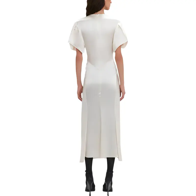 Victoria Beckham Gathered Midi Dress-2