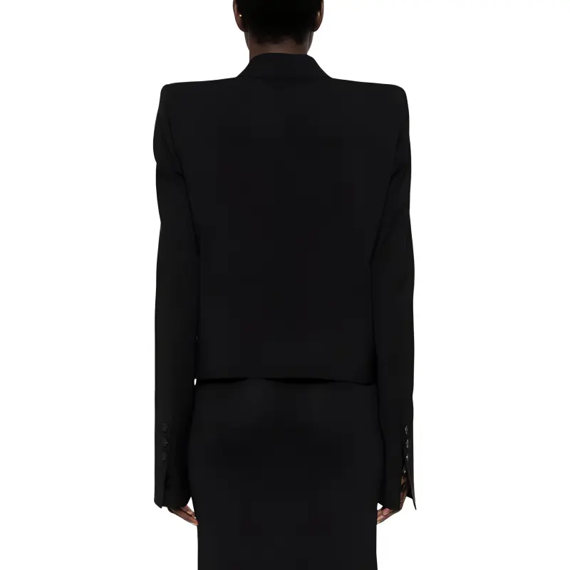 RICK OWENS Double Breasted Cropped Jacket-4