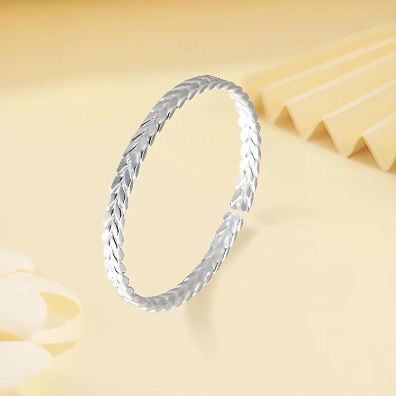 Gold Of China S999 Fine Silver Bangles Unisex-1