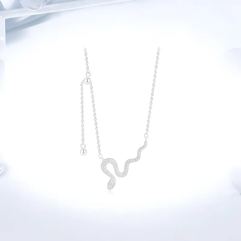 Love Link 925 Sterling Silver Necklaces Women's-5