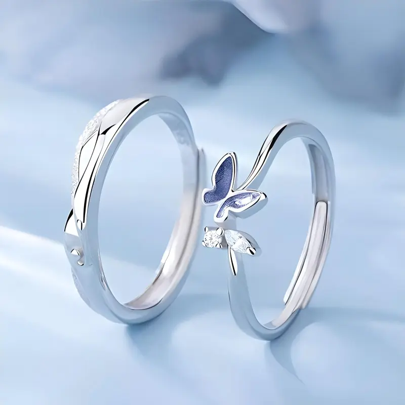 CHINA GOLD S999 Fine Silver Rings Unisex-2