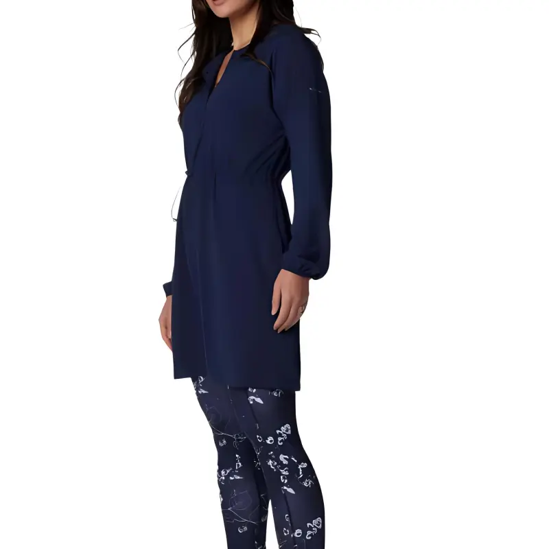 Columbia Boundless Avenue Omni-Shade Omni-Shield Long-Sleeved Dresses Women's Dark Blue-2