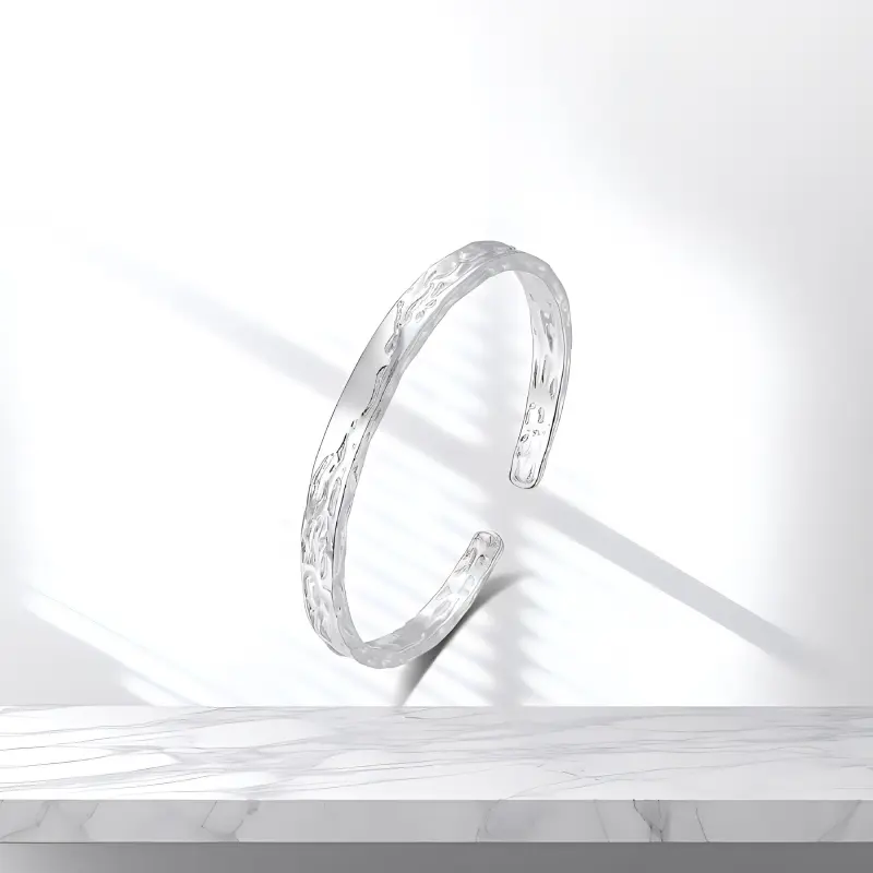 Star Treasures Sterling Silver S999 Fine Silver Bangles Women's-1