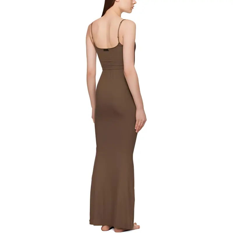 SKIMS Slip Dresses Women's Dark Brown-2